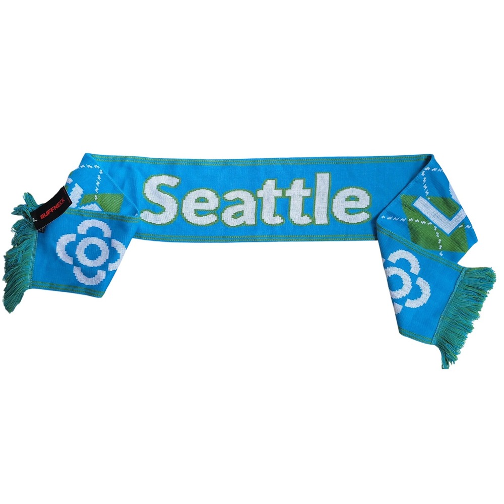 Seattle Sounders Soccer Washington Ruffneck Level Ten Energy Scarf Blue Green